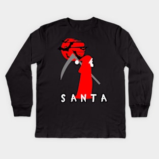 Halloween Santa Kids Long Sleeve T-Shirt